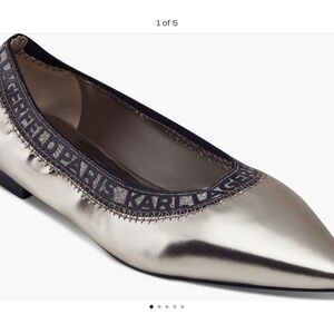 KARL LAGERFELD PARIS
Vinette Ballet Flat (Women) NWT SIZE 7 Silver/Pewter